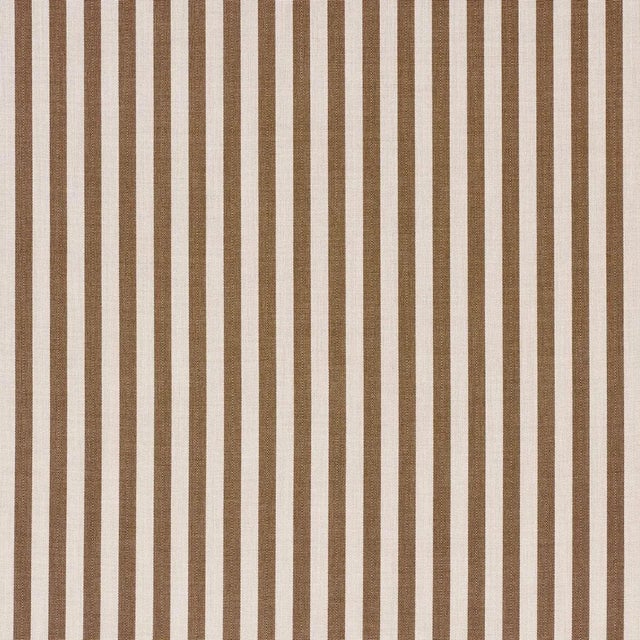 Contemporary Schumacher Hanson Indoor/Outdoor Stripe Narrow Fabric In Brown For Sale - Image 3 of 4