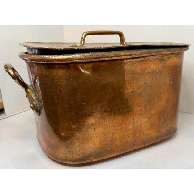 Metal 18th Century French Rectangular Copper Cooking Box With Brass Handles For Sale - Image 7 of 12
