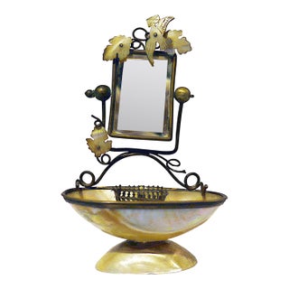 19c French Shell Jewelry Ring Stand For Sale