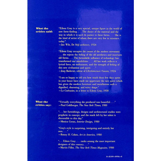 "Eileen Gray Architect/ Designer" 1987 Adam, Peter For Sale - Image 4 of 11