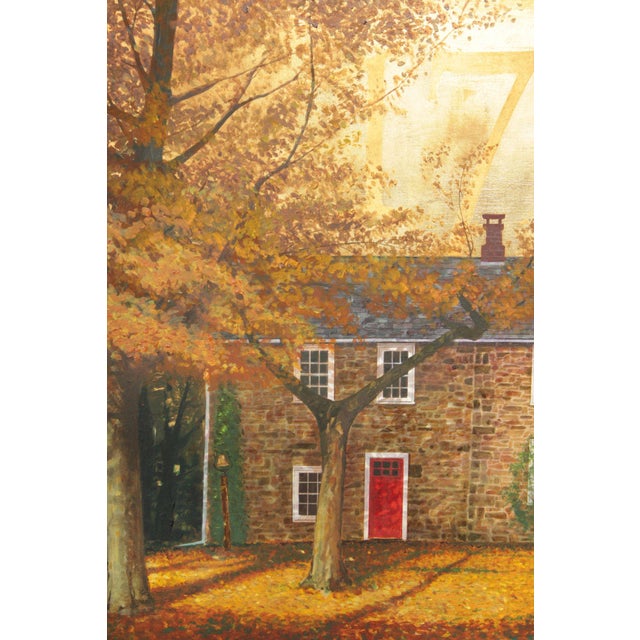 Gold John Styga Oil Painting, 'The Clausen House' For Sale - Image 8 of 18