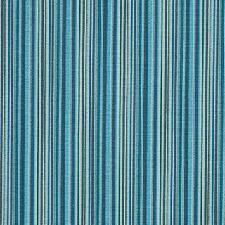 Sample - Schumacher Sinoir Stripe Fabric in Blue For Sale