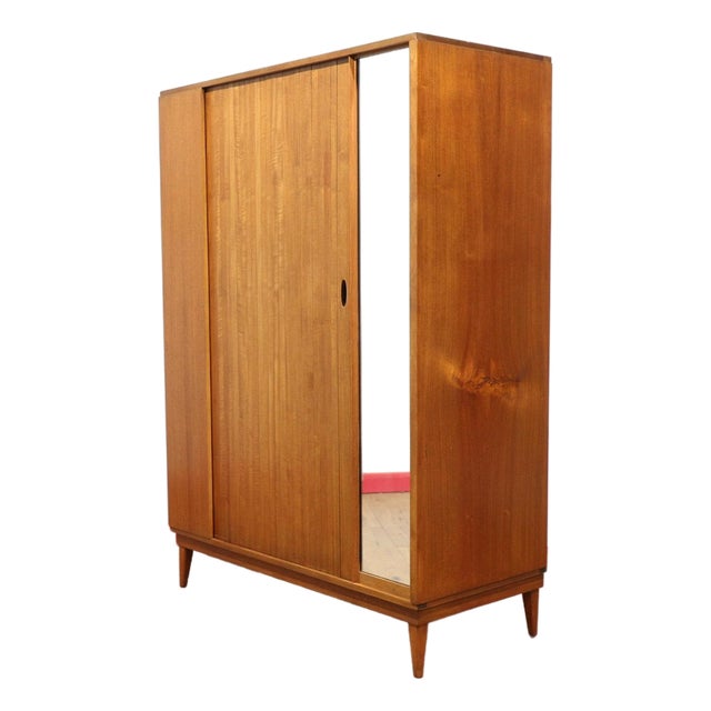 Mid Century Modern Vintage Teak Armoire Wardrobe by Austinsuite Danish Style For Sale