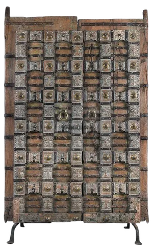 Wooden Door on Steel Base