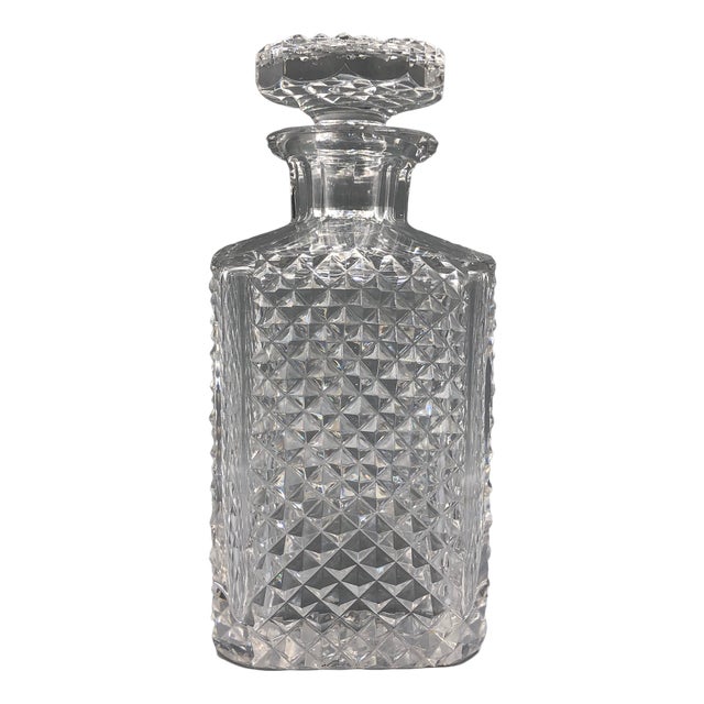 Whiskey Carafe in Diamond Cut Lead Crystal from Riedel, 1980s For Sale