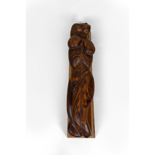 1970s Brutalist Sculpture of Female Body in Cedar and Oak by Seillé M, France, 1970s For Sale - Image 5 of 17