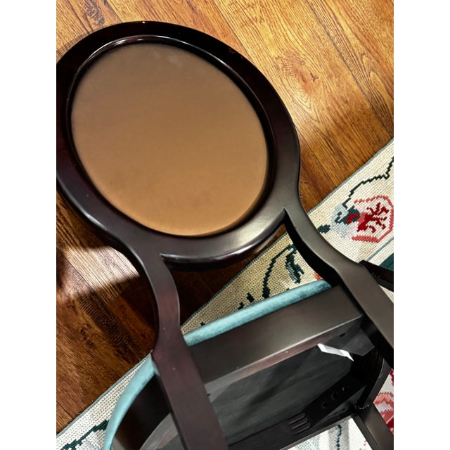 Henkel Harris Modern Dark Brown Oval Back Chairs - Only 2 Left For Sale - Image 9 of 12