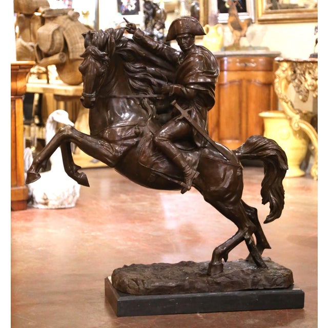 Important Early 20th Century French Bronze Sculpture of Napoleon on Horseback For Sale In Dallas - Image 6 of 13