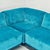 Fiandra Corner Modular Sofa in Blue Velvet by Vico Magistretti for Cassina, 1980s, Set of 4, in Restored conditions....