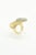 Metal Gold Plated Crystal 'V' Chevron Ring size 6 For Sale - Image 7 of 10