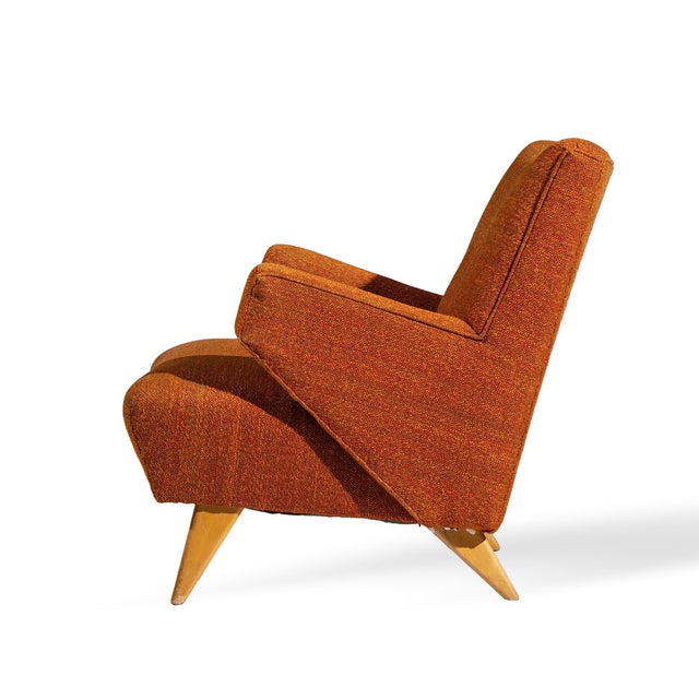 Textile Jens Risom for Knoll Mid Century Lounge Chairs - Pair For Sale - Image 7 of 12