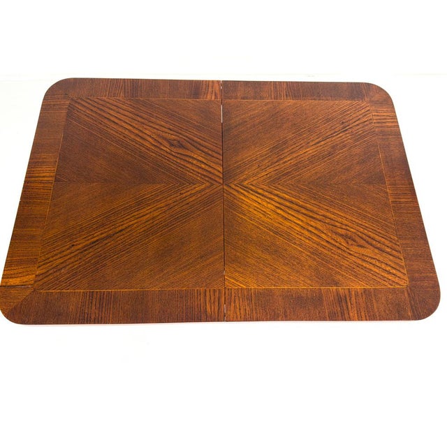 Swedish Modern Pedestal Coffee Table in Figured Oak, 1940s For Sale - Image 6 of 7