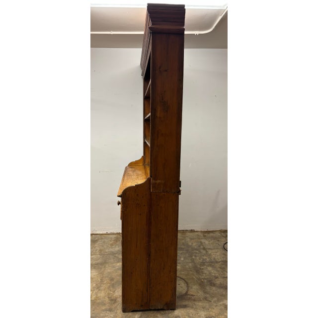 Brown 19th Century Irish Pine Dresser Hutch For Sale - Image 8 of 8