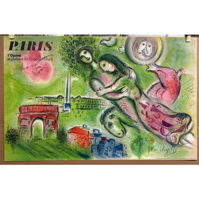 Marc Chagall Roméo Et Juliette / Paris, Le Plafond De L'opéra - Hand-signed "pour Marc", 1964 - Signed For Sale - Image 9 of 12