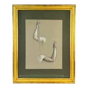 William Paxton "Study of Arms - Neptune" Original Drawing, Framed