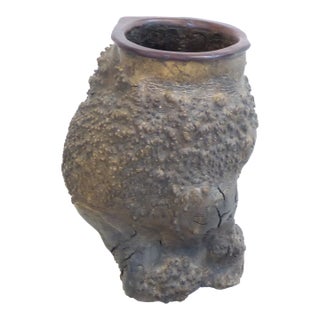 Antique Chinese Burlwood Brush Pot For Sale