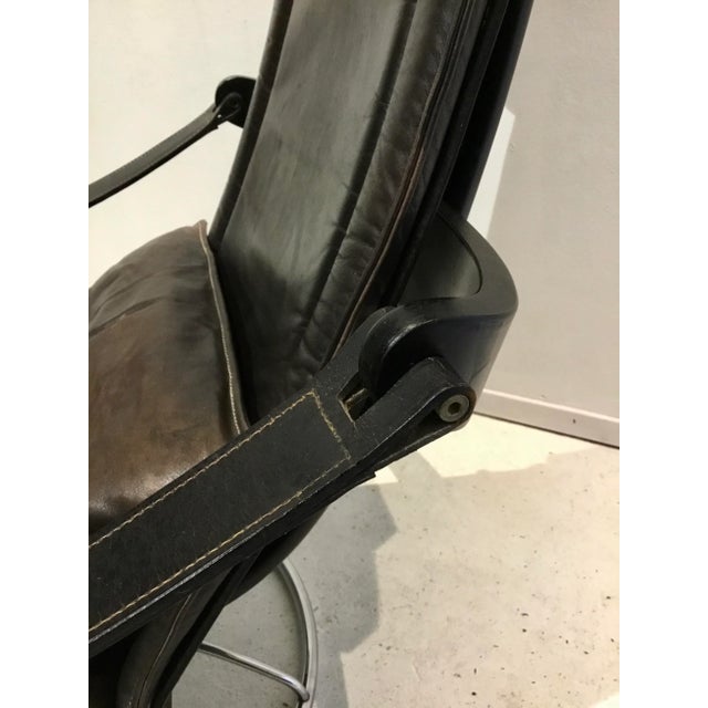 Swedish Leather Lounge Chair by Åke Fribytter for Nelo Möbel, 1970s For Sale - Image 6 of 11
