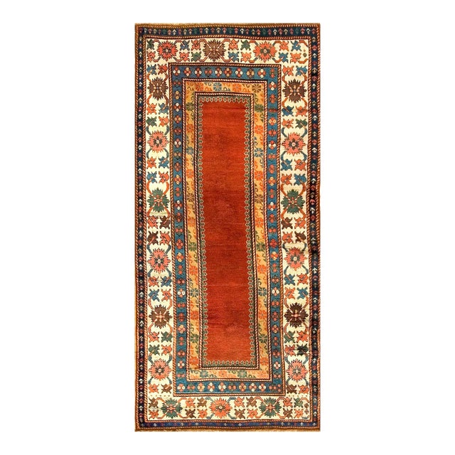 Mid 19th Century Caucasian Kazak Carpet ( 4' x 8'8" - 122 x 264 ) For Sale