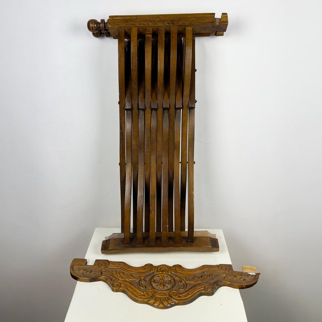 Antique Savonarola Chair in Carved Wood For Sale - Image 10 of 11