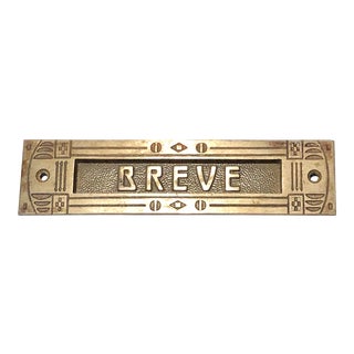 Antique Breve Mail Slot For Sale