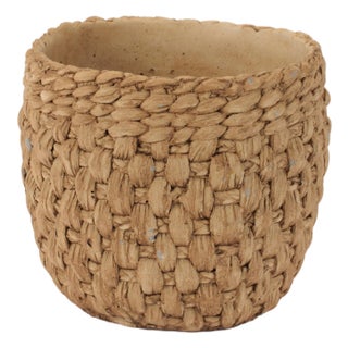 Woven Texture Cement Planter 7"D For Sale