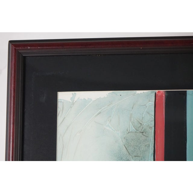 Late 20th Century Abstract Still Life, Original Mixed Media Painting on Paper, Signed For Sale - Image 5 of 7