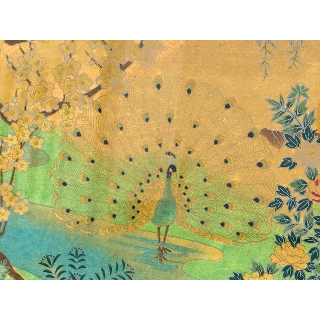 Gold Sōgara Yūzen Japanese Artwork, Framed For Sale - Image 8 of 12