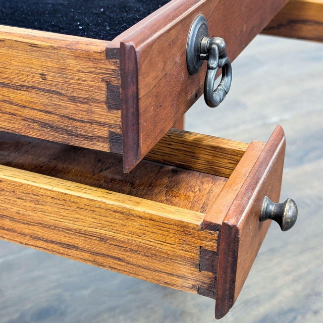 Wood Vintage Attributed to Ethan Allen Display Table For Sale - Image 7 of 8