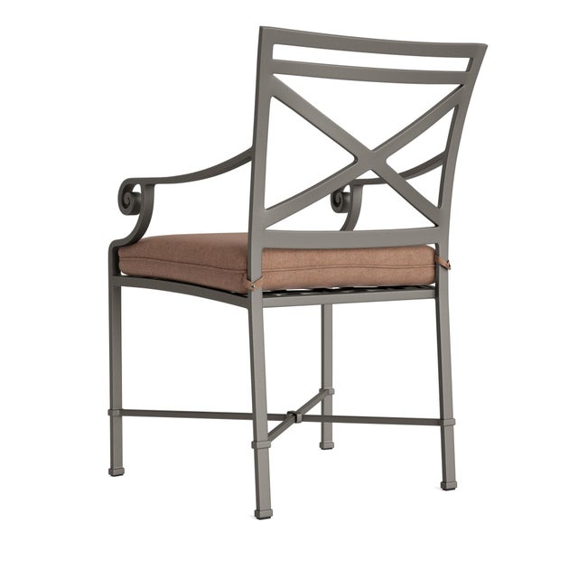 Not Yet Made - Made To Order Brown Jordan Venetian Arm Chair, Mica frame with Fusion Clay fabric For Sale - Image 5 of 11