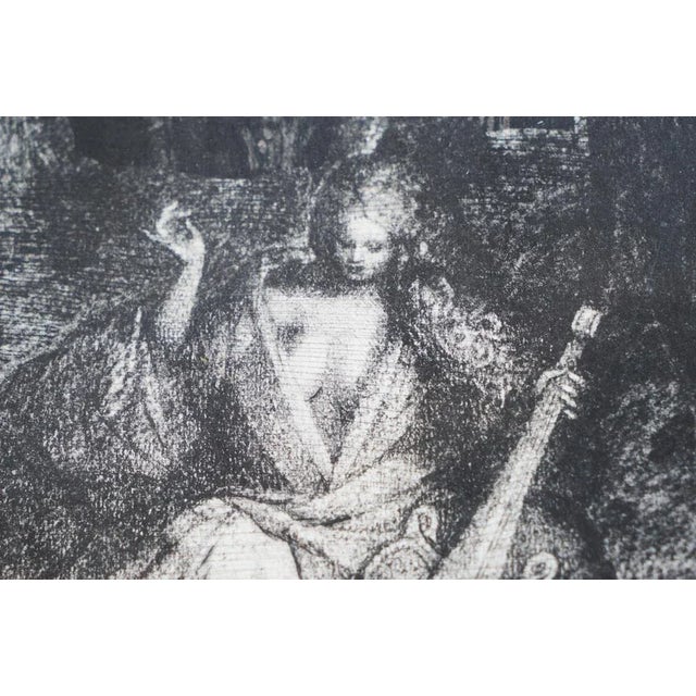 Gold Ernst Fuchs, Forest Idyll in Front of the Sky Wall, 1974, Artist's Proof For Sale - Image 8 of 17