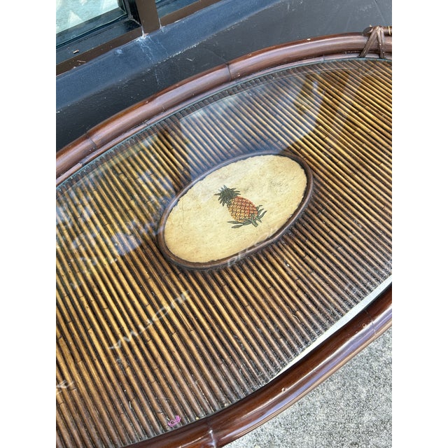 1960s Vintage British Colonial Style, Bamboo Tray Table or Bar. For Sale - Image 5 of 7