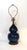 1960s Midnight Blue Double Gourd Vintage Ceramic Lamp For Sale - Image 13 of 13
