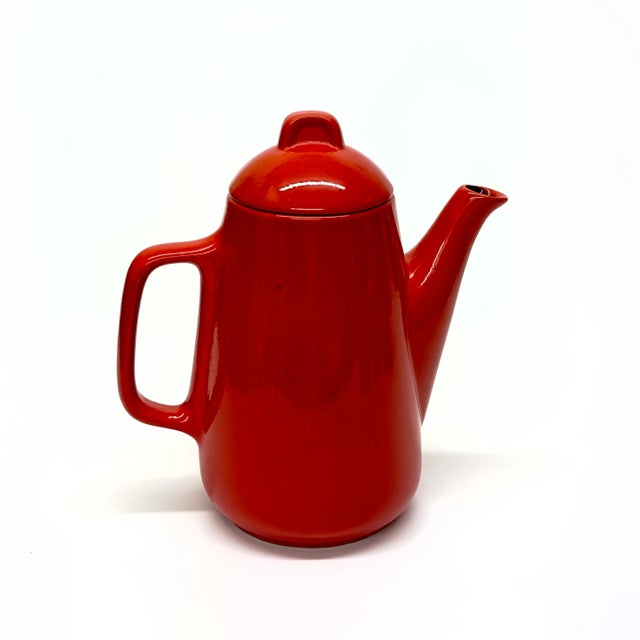 Ceramic Red Ceramic Mid-Century Dinner Set by Gerz West Germany - Place Settings for 4 / 22 Pieces For Sale - Image 7 of 12