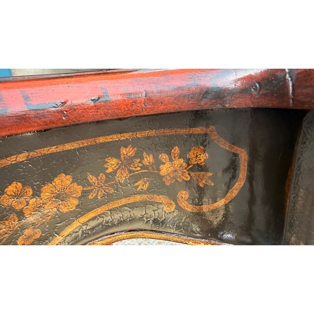 Michael Taylor Designs Chinoiserie Faux Crackle Lacquer Occasional Table For Sale - Image 14 of 15