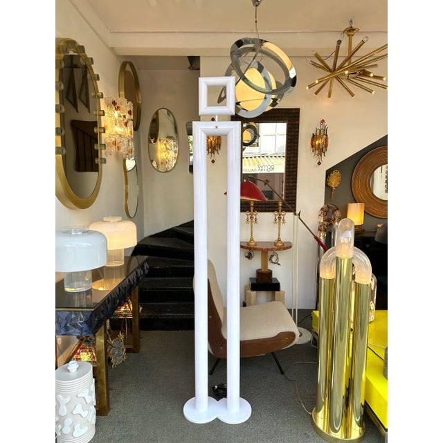 Pair of Metal Floor Lamps Boy and Girl by Remo Buti for Neofos. Italy, 1980s For Sale - Image 11 of 12