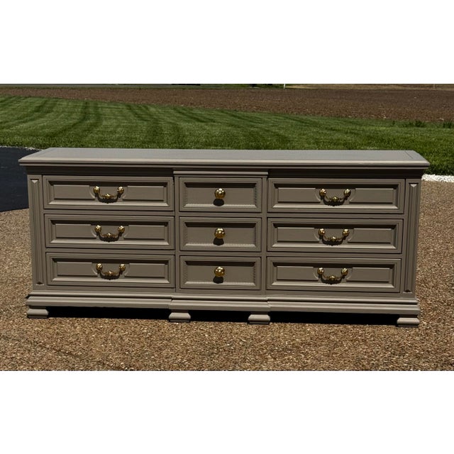 Stunning Vintage Morganton Solid Wood Dresser For Sale - Image 9 of 10