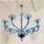1980s Large Mid-Century Modern Blue Murano Glass Chandelier For Sale - Image 4 of 12
