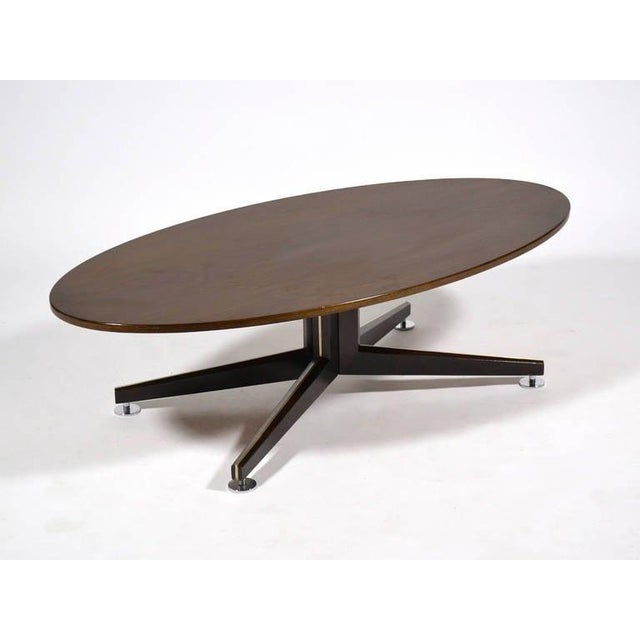 Dunbar Furniture Edward Wormley Elliptical Rosewood Coffee Table by Dunbar For Sale - Image 4 of 10