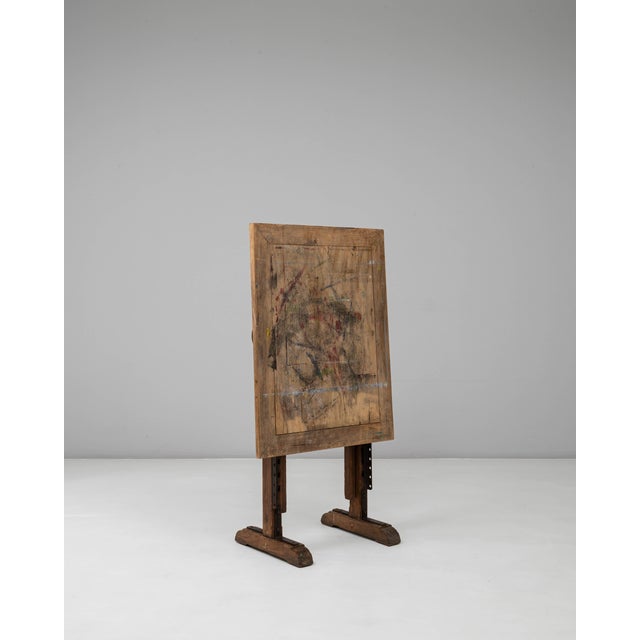 Wood 20th Century French Wooden Artist's Easel with Adjustable Tilt For Sale - Image 7 of 18
