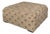 Italian Modern Squared Pouf in Beige Suede with Buttons, 1990s For Sale