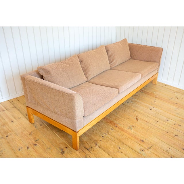 Mid-Century Modernist Sofa and Armchair in Blonde Maple and Upholstery attributed to Terence Conran, 1970s, Set of 2 For Sale - Image 10 of 18