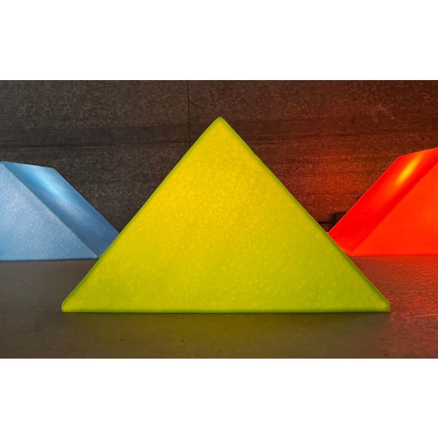 Postmodern Postmodern Green Prism Shape Floor or Table Lamp from Heico, 1980s For Sale - Image 3 of 18