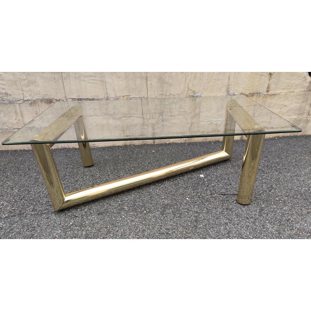 1970s Mid-Century Modern Karl Springer Glass Top Tube Base ...