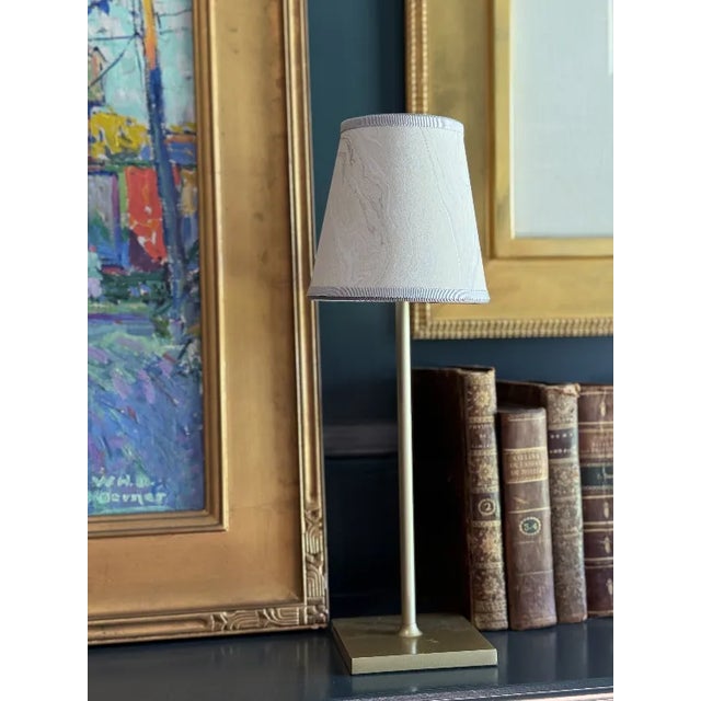 These marbleized parchment paper lampshades are unique works of art, crafted with marbleized dyes on sturdy parchment....