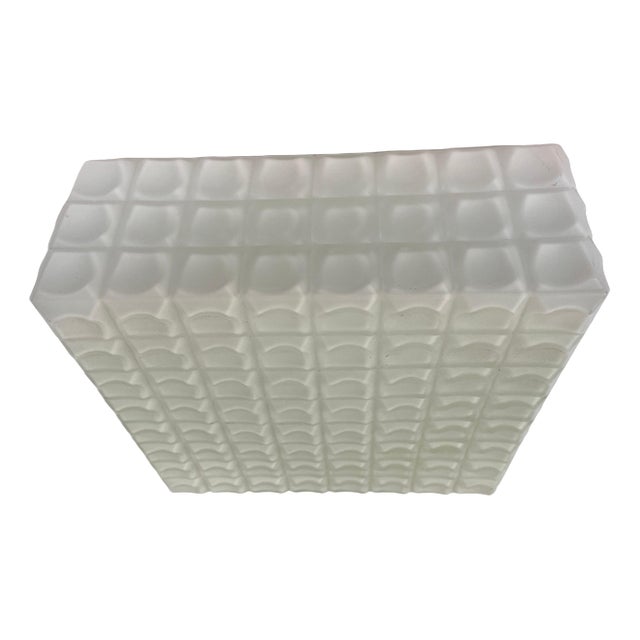 Mid-Century Milk Glass Flush Mount or Wall Light, Former Czechoslovakia, 1970s For Sale