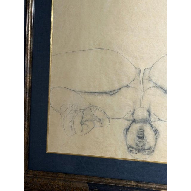 René Knapen, Nude, Figurative Composition, Graphite Drawing, Framed For Sale - Image 6 of 12