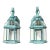 Small Pair of Vintage-Style Solid Brass Wall Lanterns Sconces- 12”25 X 6” X6” For Sale