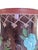 Glass Vintage Hand Painted Purple Glass Hurricanes- A Pair For Sale - Image 7 of 17