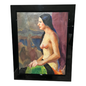 20th Century, Vernon Grimmer, Seated Nude, Framed
