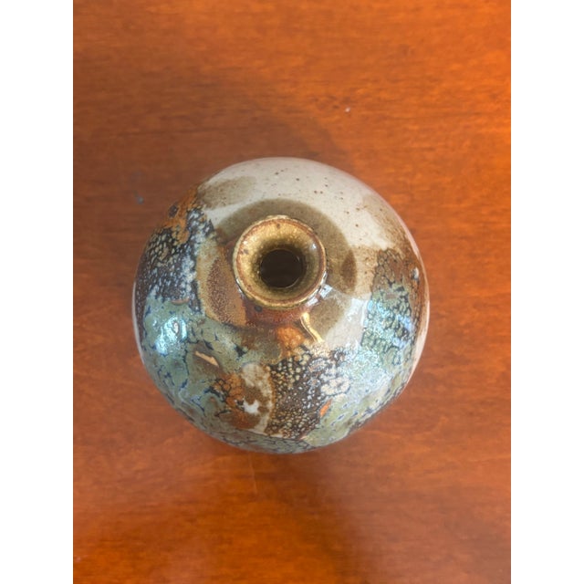 Mid Century Modern Studio Ceramic Weed Pot For Sale - Image 4 of 5